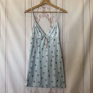 Skims Velvet Lace Slip Dress Platinum Heart Breaker Size Small NWT $88